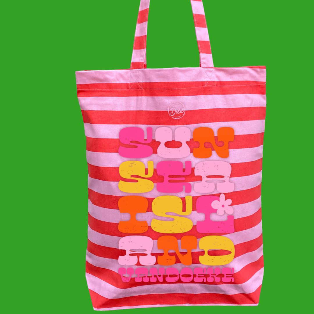 Tote bag gestreept Sun sea island